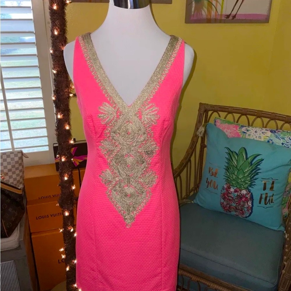 Lilly Pulitzer NWT Junie Classic Shift Dress Coral Reef $198 Size 00